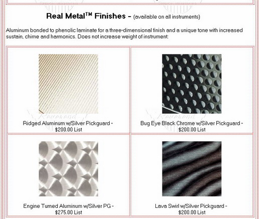 Reverend Metal Finish