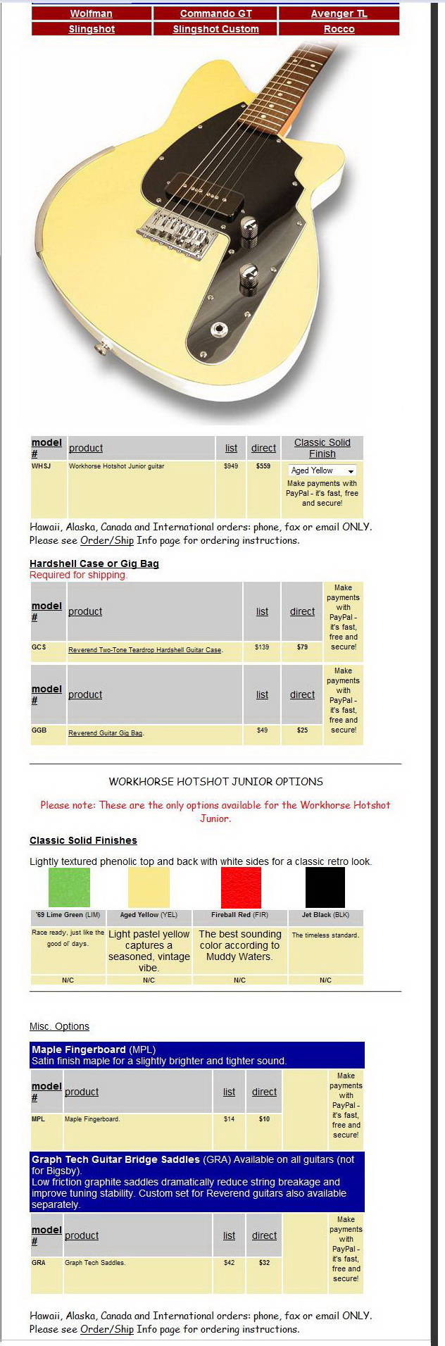 Reverend Hot Shot Jr